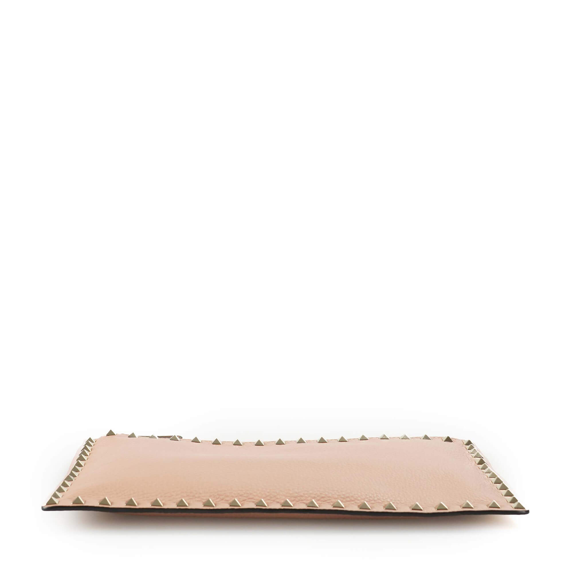 Valentino - Nude Grained Leather Rockstud Clutch 
